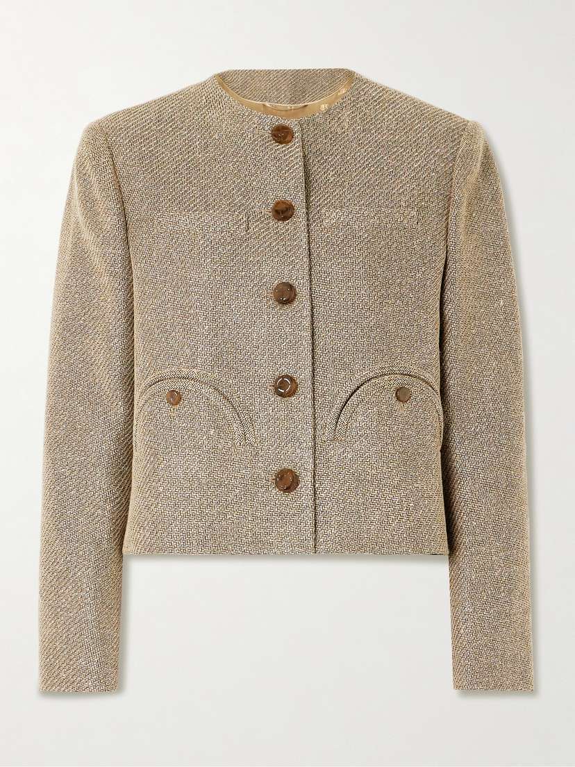 Blazé Milano Saratoga Shamo Linen, Silk And Cotton-blend Jacket