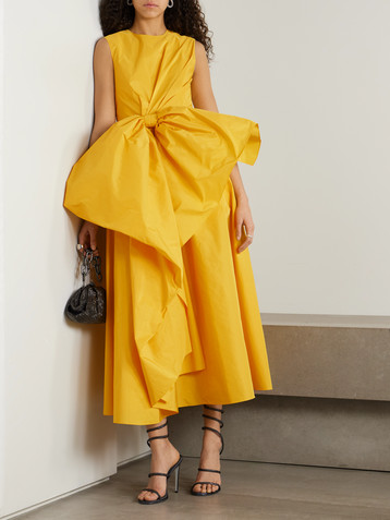 Roksanda Nura bow-embellished taffeta midi dress