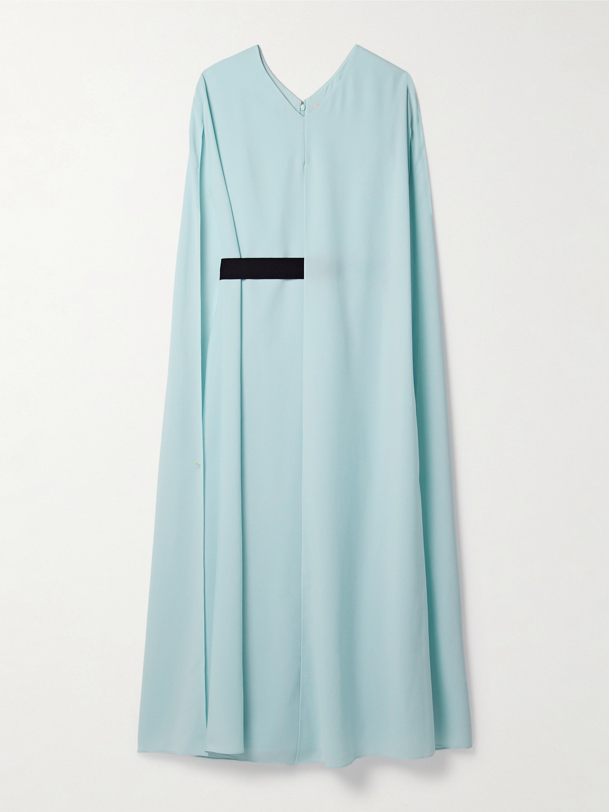 Roksanda Fyera Belted Cape-effect Crepe Midi Dress In Blue