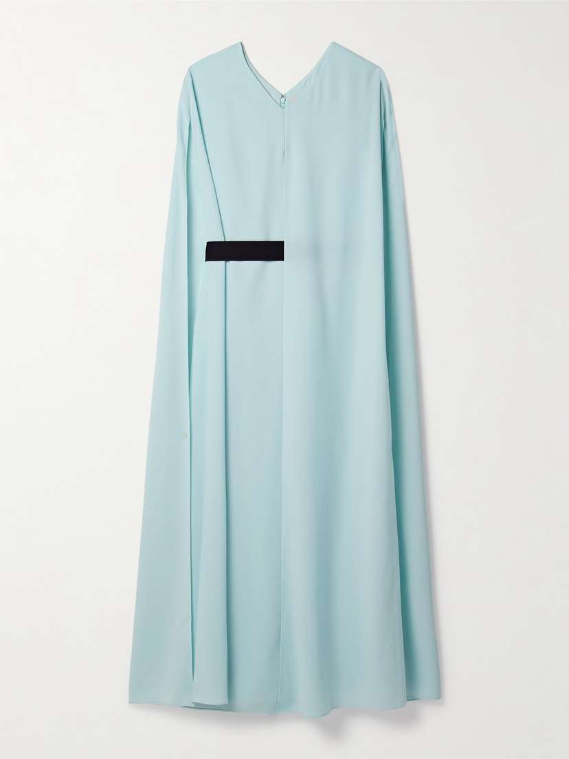 Roksanda Fyera Belted Cape-effect Crepe Midi Dress