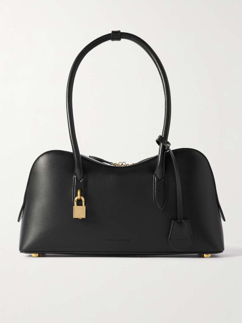 Stella McCartney Ryder Logo-embossed Embellished Textured Vegan Leather Tote