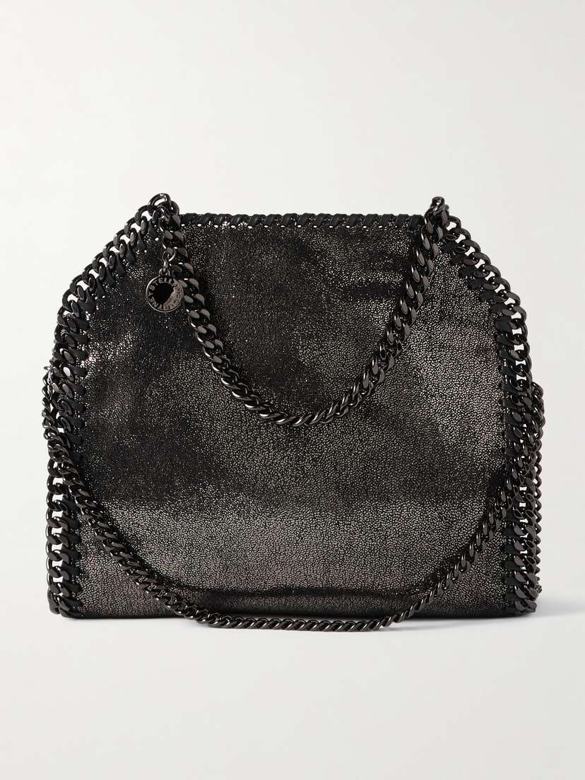 Stella McCartney The Falabella Mini Vegetarian Brushed-leather Shoulder Bag