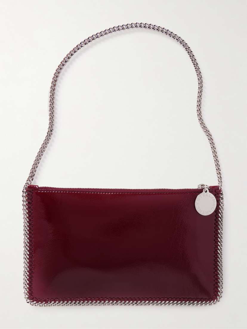 Stella McCartney Crinkled Patent Vegetarian Leather Shoulder Bag