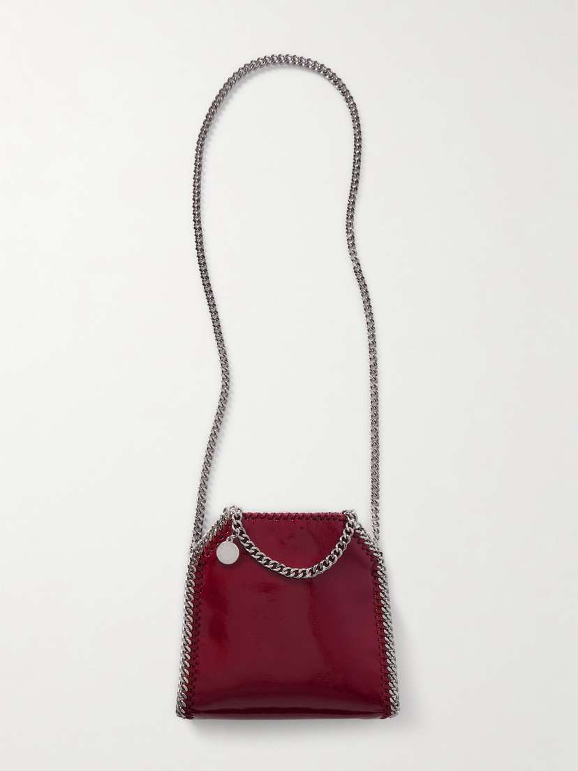 Stella McCartney Falabella Tiny Vegetarian Patent-leather Shoulder Bag