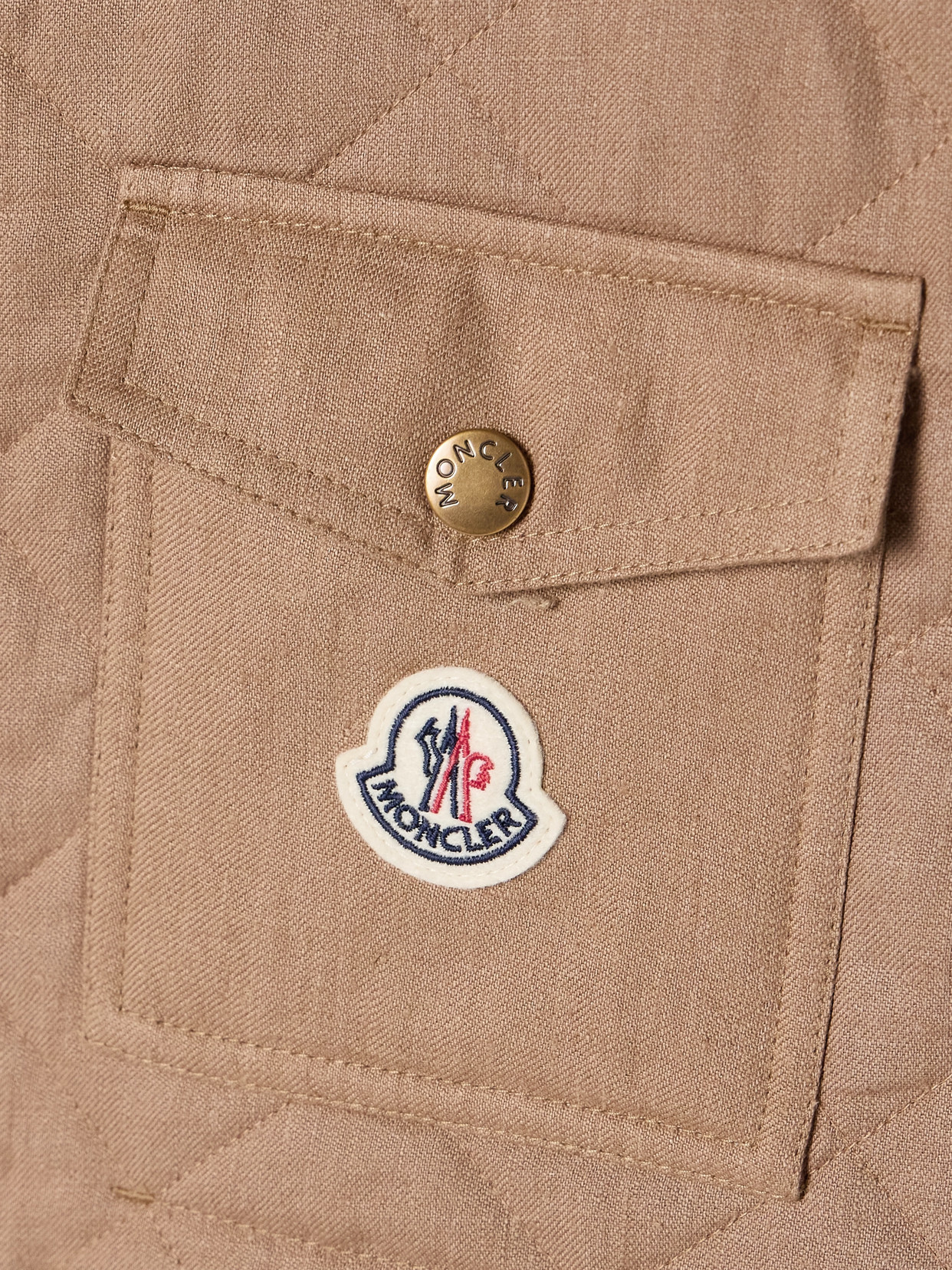 Moncler Vigny Padded Vest In Brown
