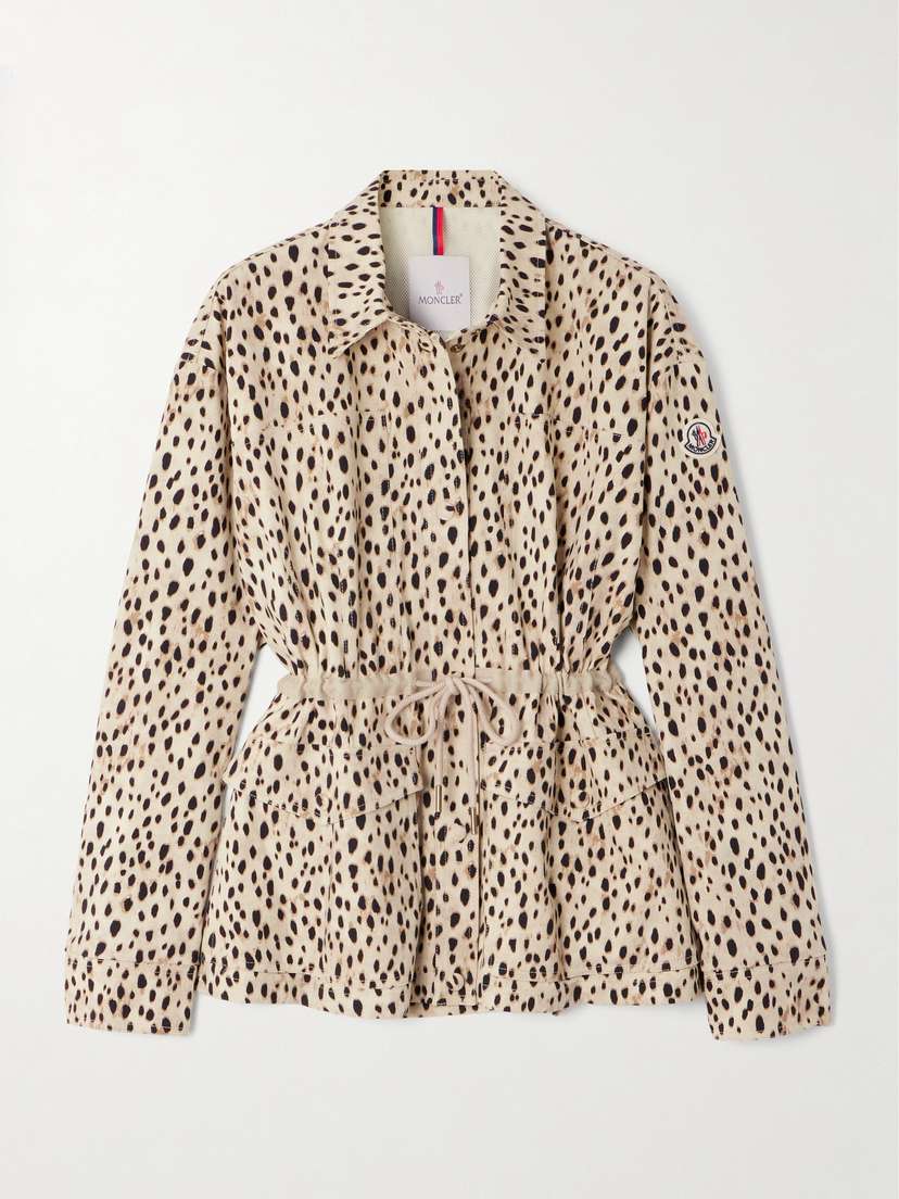 Moncler Saulon Appliquéd Animal-print Cotton-blend Canvas Jacket