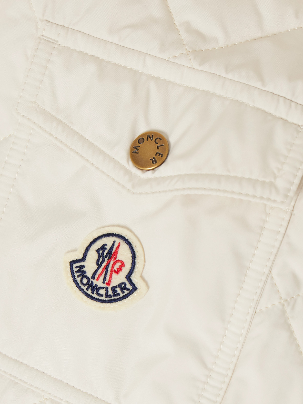 Chitre Cropped Cotton-Canvas Trimmed Padded Quilted Jacket