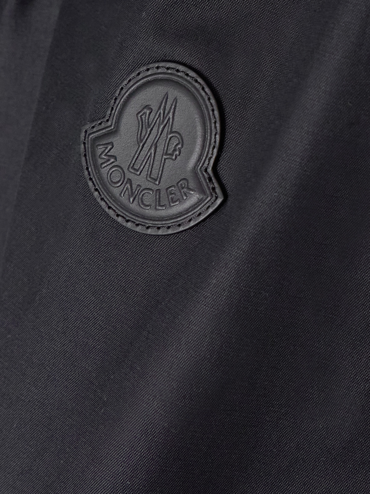 Shop Moncler Gruissan Appliquéd Cotton-blend Bomber Jacket In Black