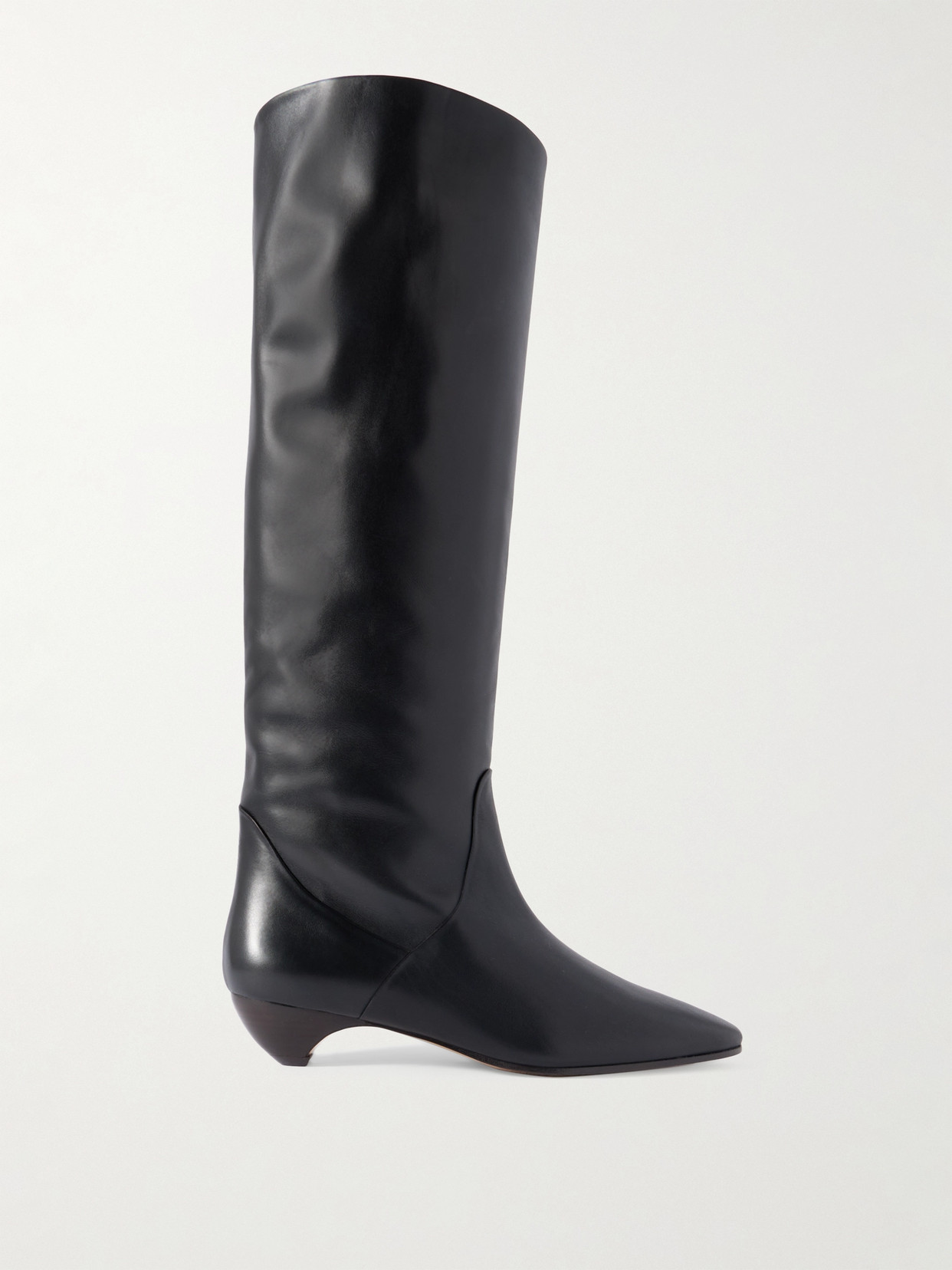 Le Monde Beryl Allegra Leather Knee Boots In Black