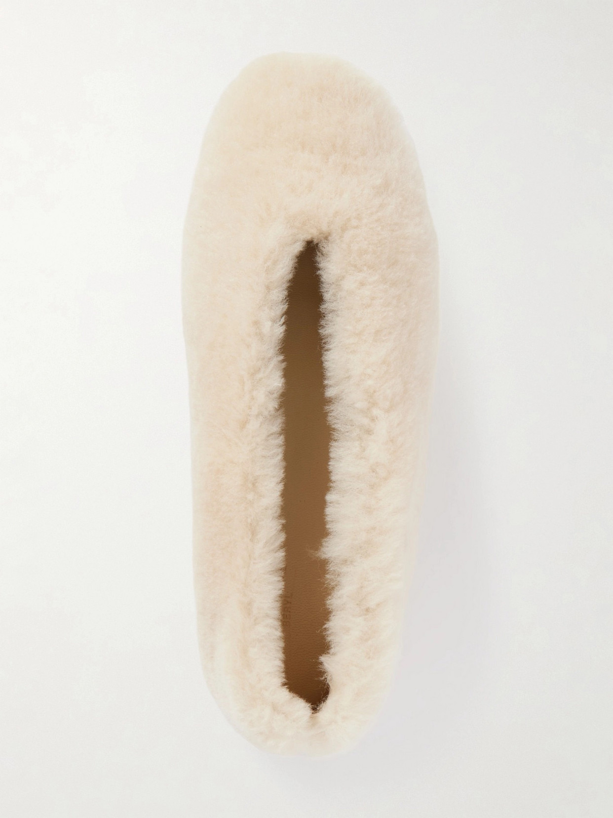 Le Monde Beryl Luna Shearling Ballet Flats In Neutrals