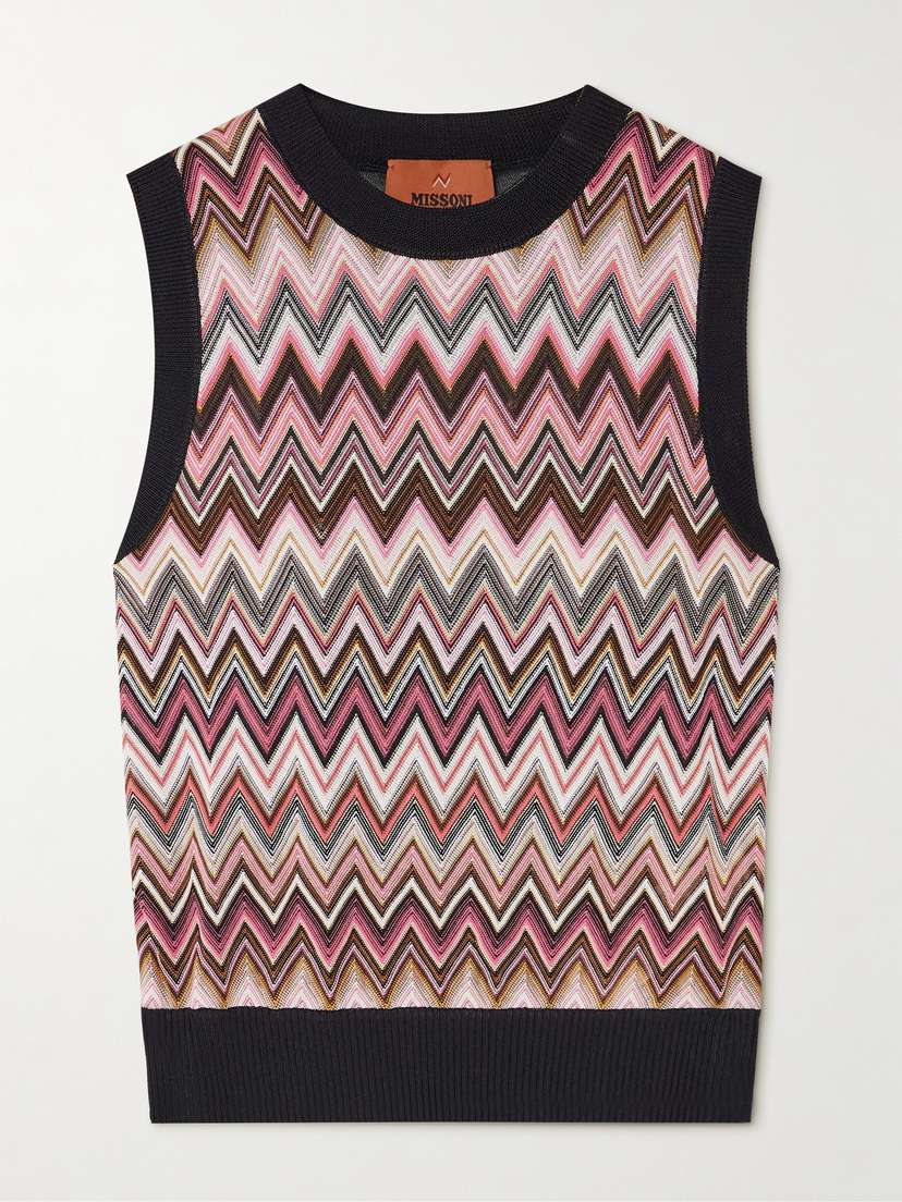 Missoni Mare Striped Crochet-knit Vest