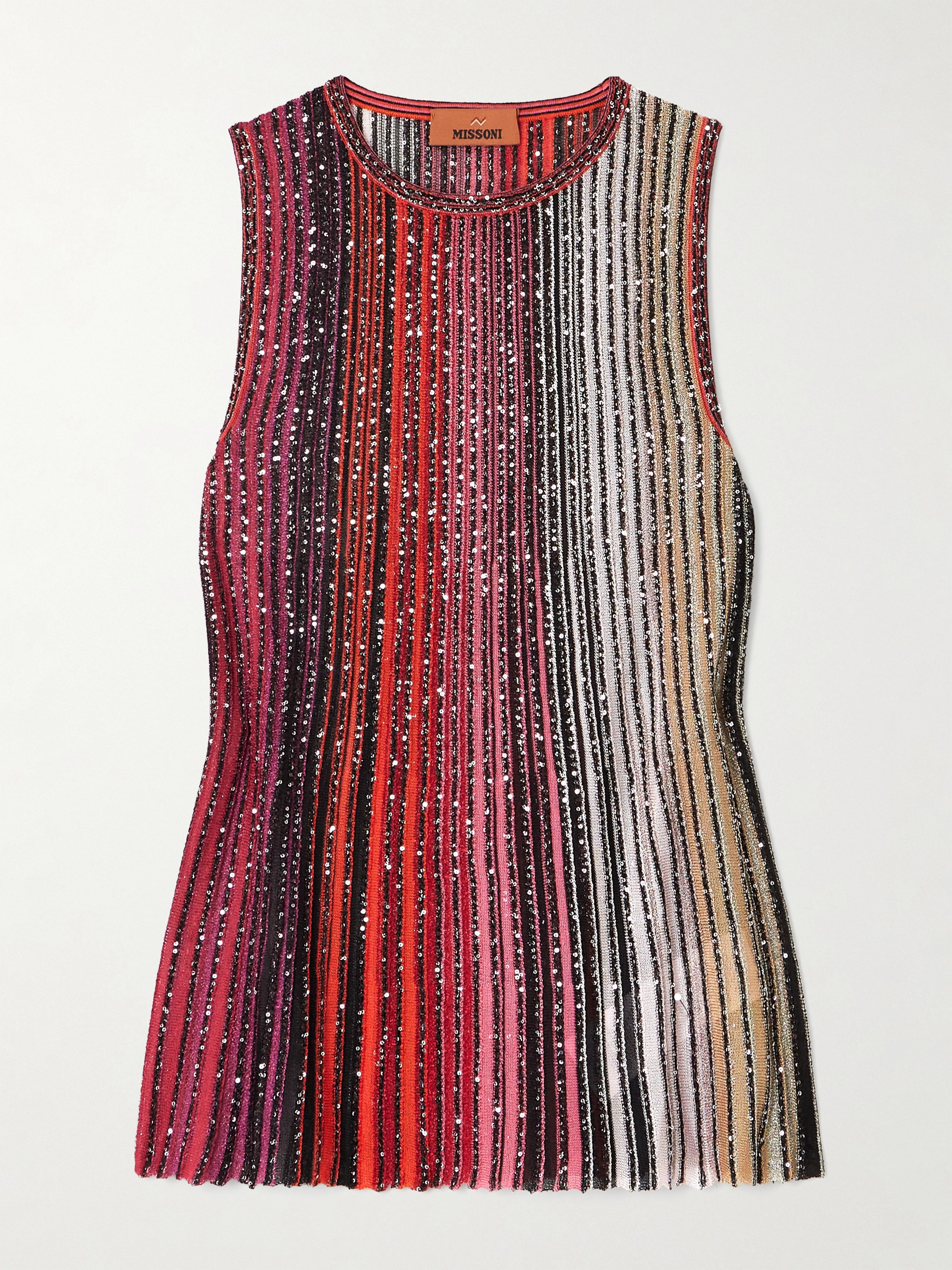Missoni Dégradé sequin-embellished crochet-knit tank thumbnail