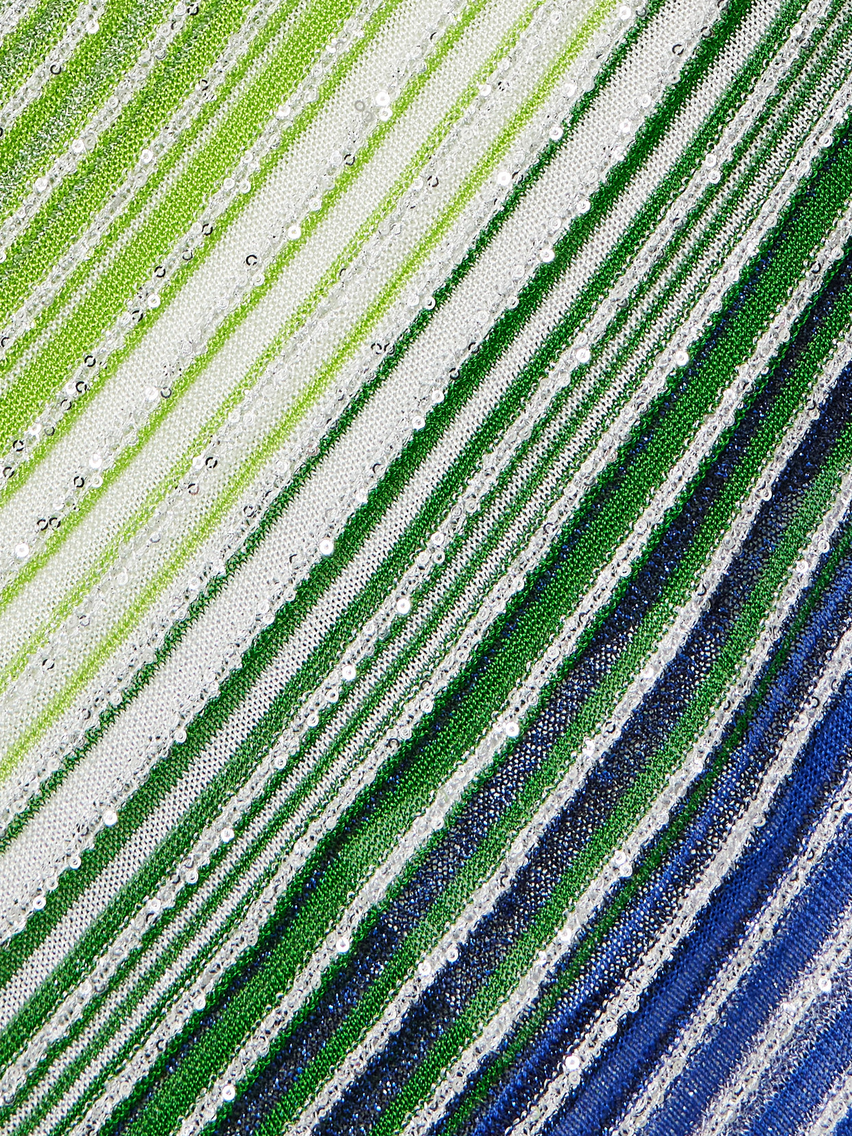 Missoni Top Tricot Asymétrique À Rayures Multicolores In Green