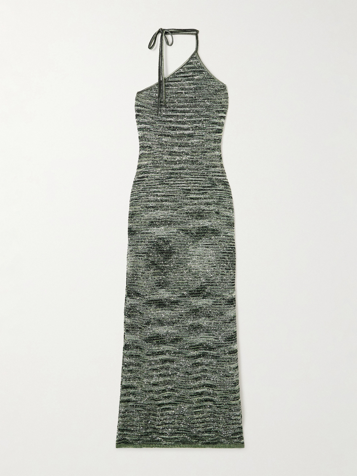 Missoni Slub-knit Maxi Dress In Green