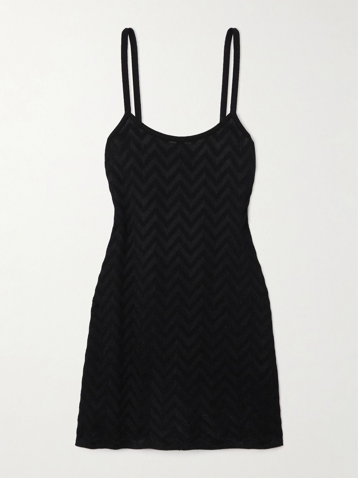 Missoni Chevron Jacquard Mini Dress In Black