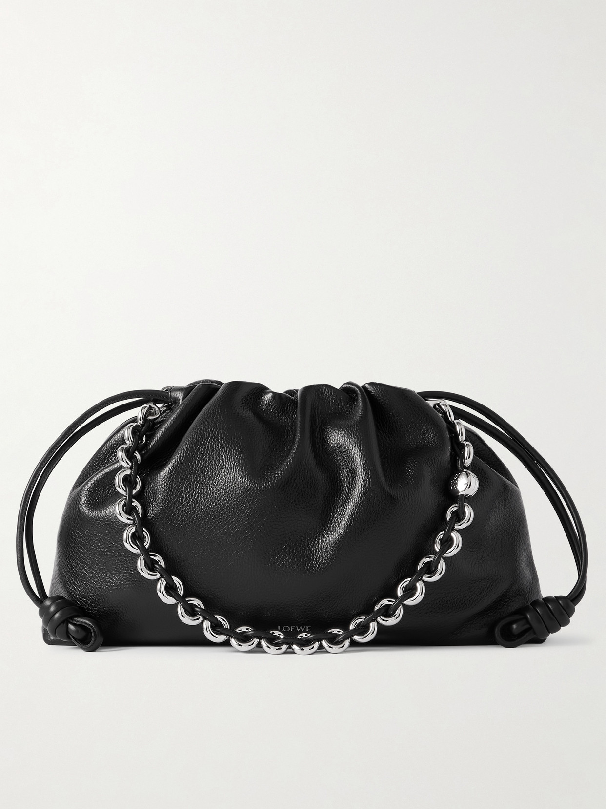 Flamenco Large Textured-Leather Shoulder Bag