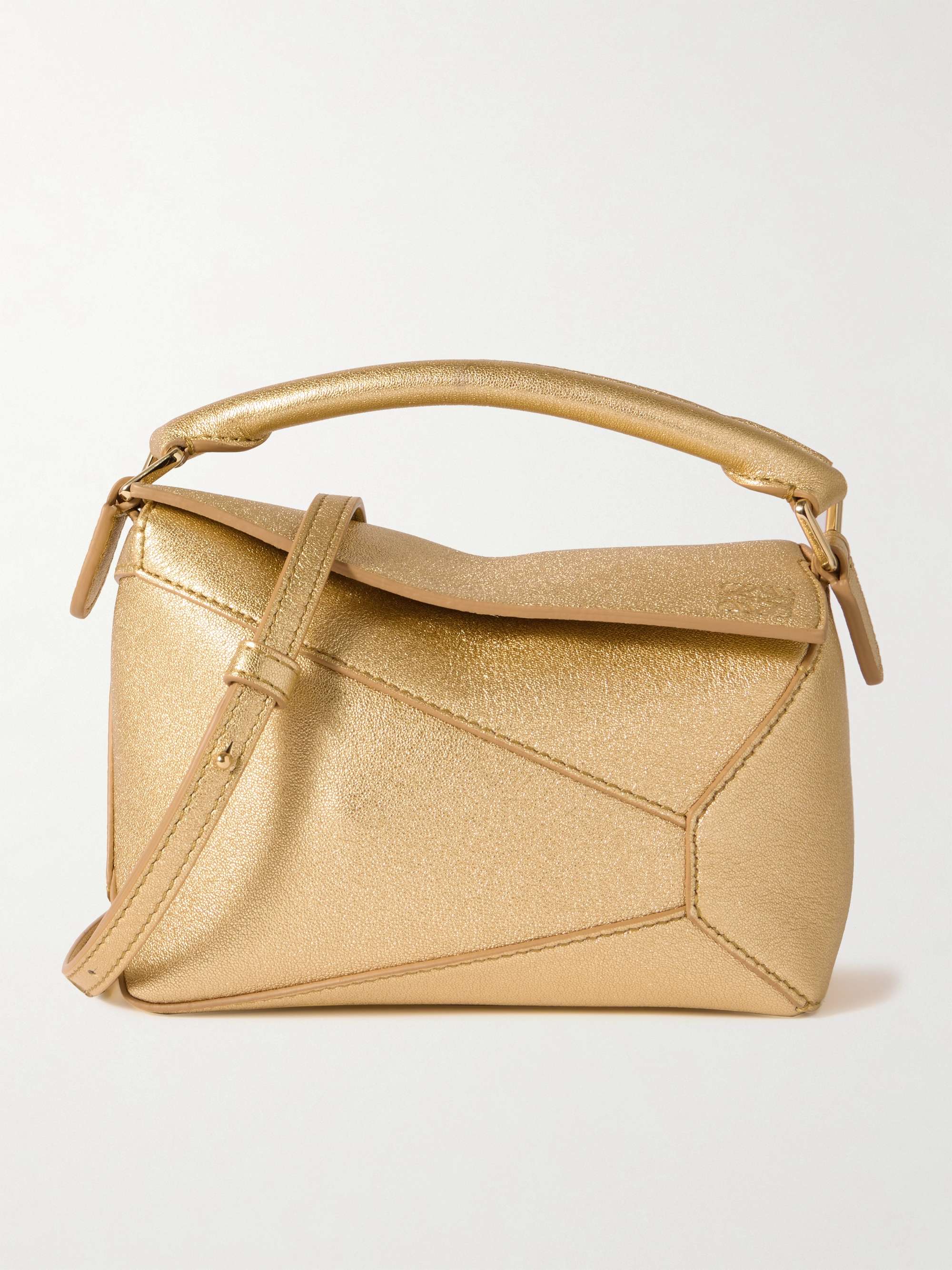 新着入荷の通販 mini Edge Puzzle LOEWE metallic shoulder textured-leather バッグ