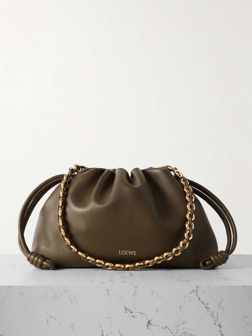 Loewe Flamenco Leather Clutch