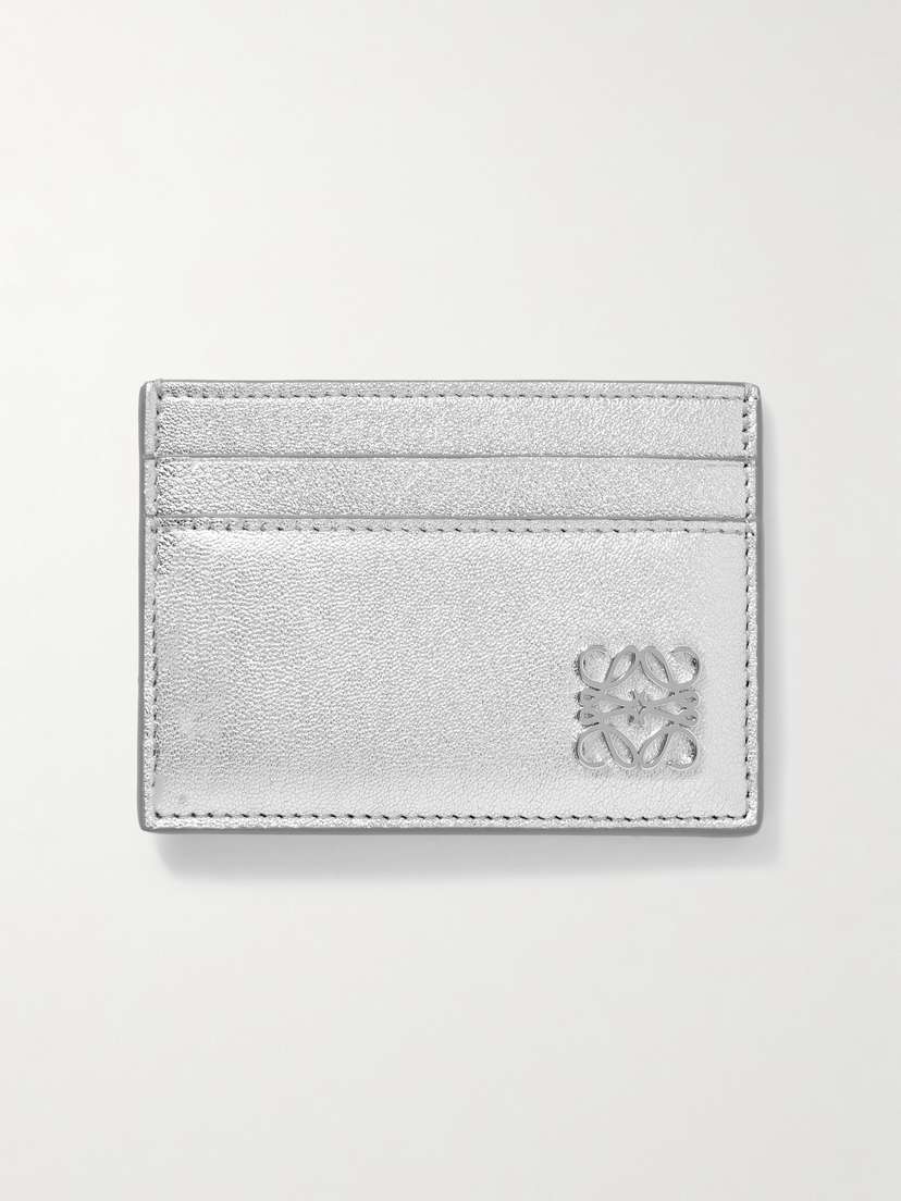 Loewe Anagram Metallic Leather Cardholder