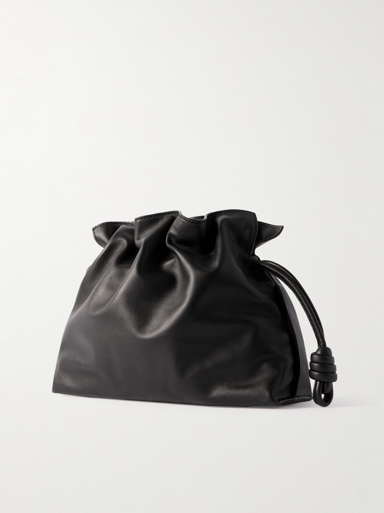 Loewe Flamenco Medium Clutch Bag In Napa Leather In Black