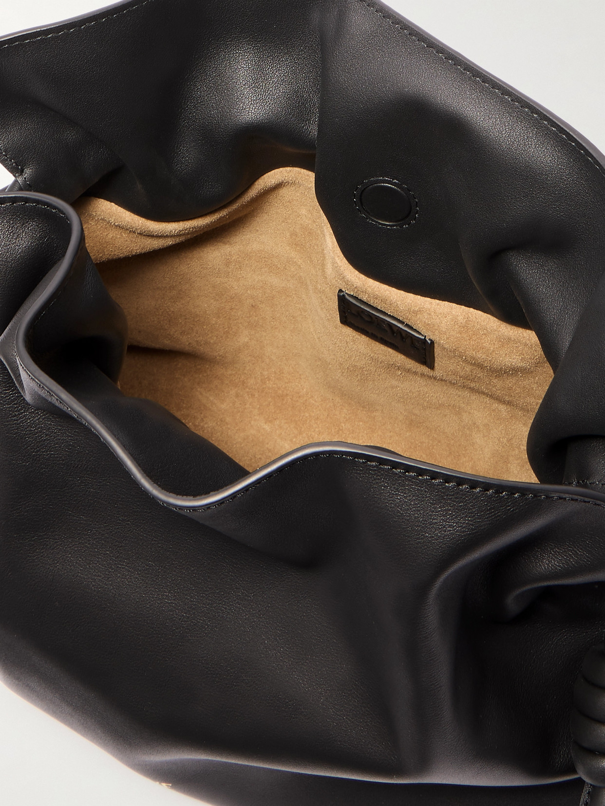 Loewe Flamenco Medium Clutch Bag In Napa Leather In Black