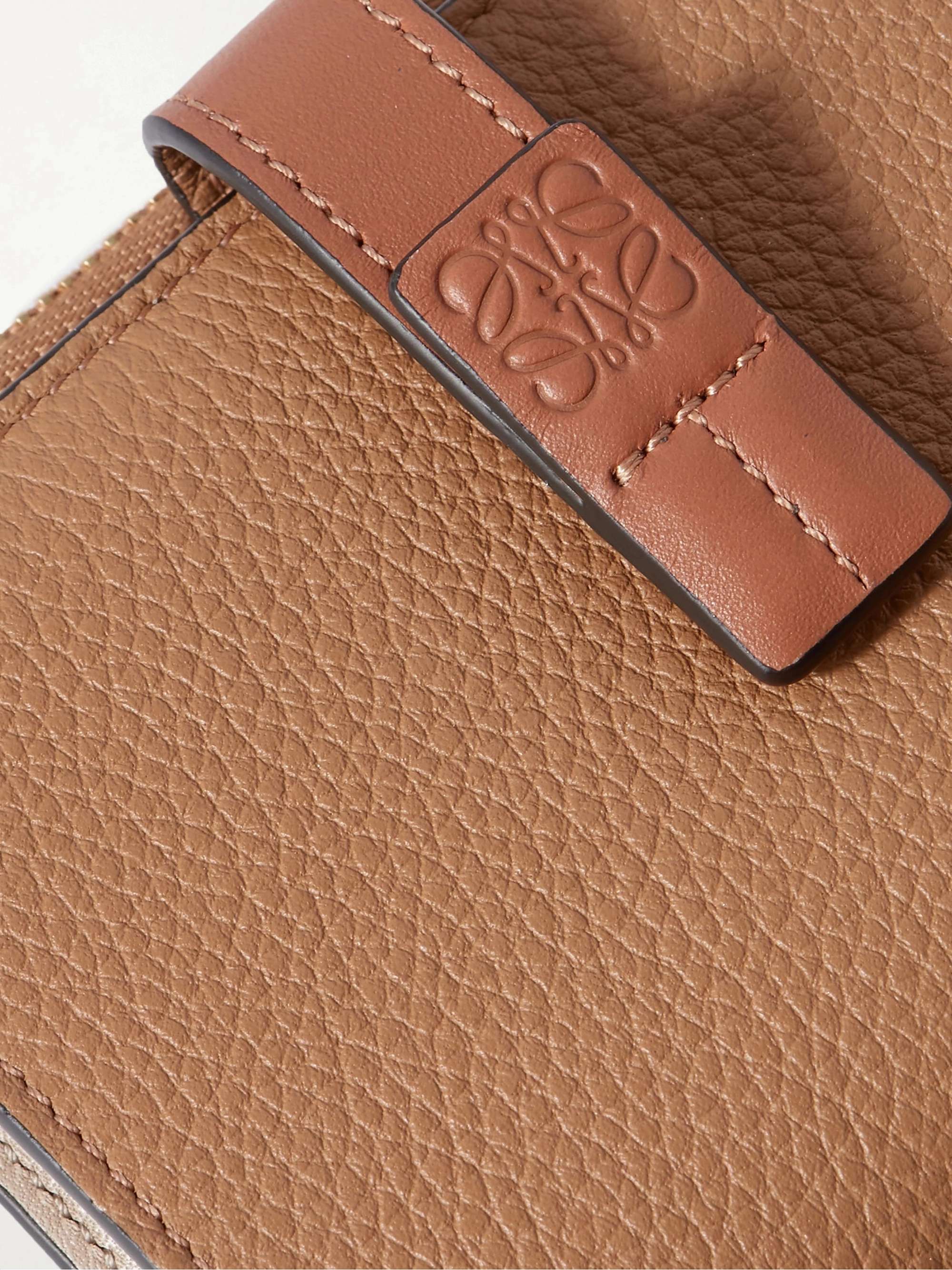 LOEWE Two-tone textured-leather wallet