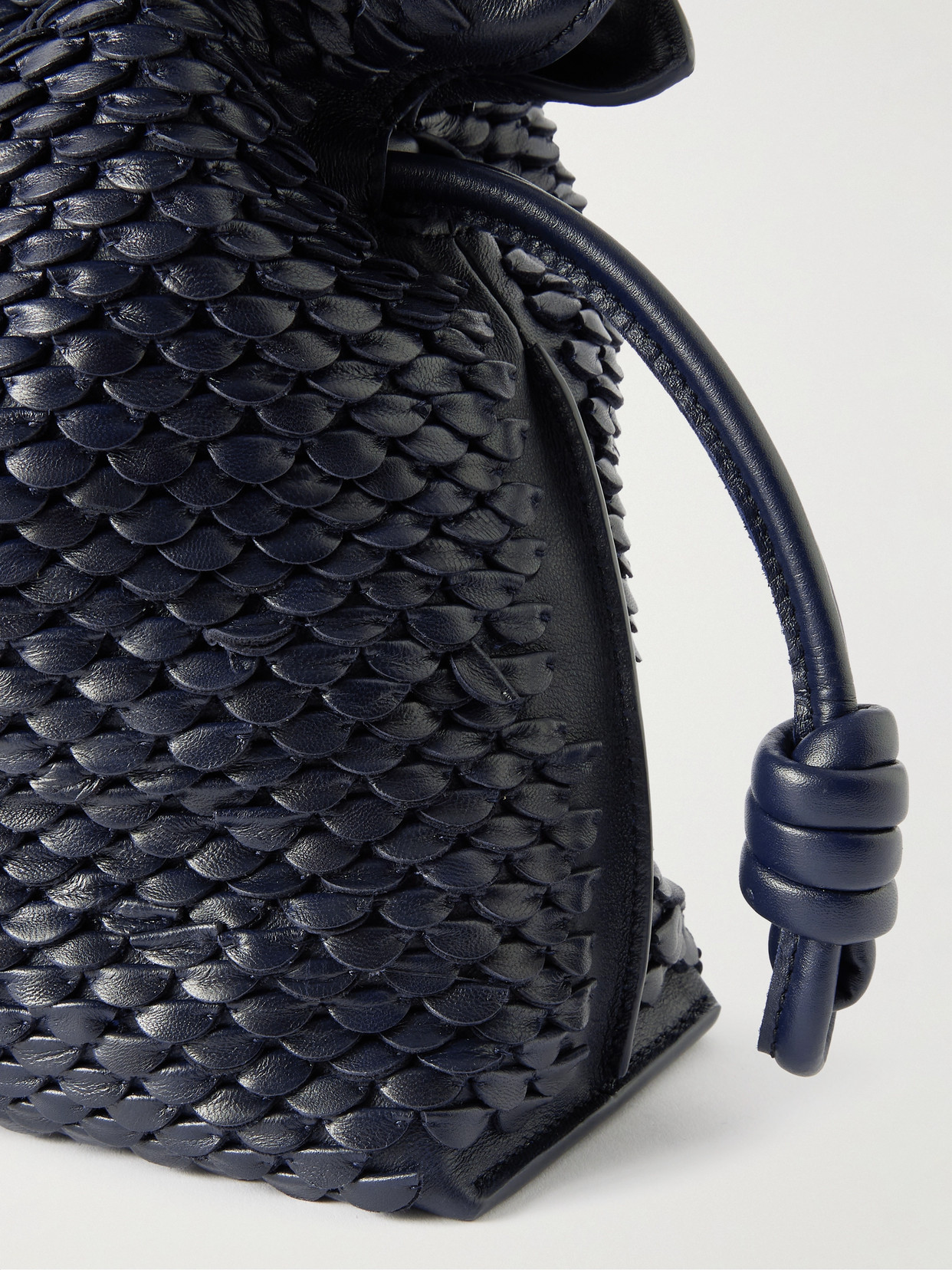 Loewe Flamenco Medium Appliquéd Leather Clutch In Blue