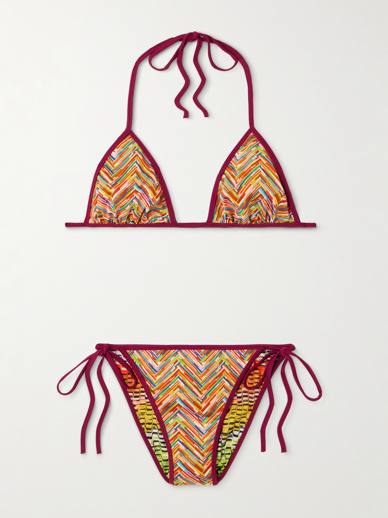 Missoni Mare Reversible Printed Triangle Bikini In Multi
