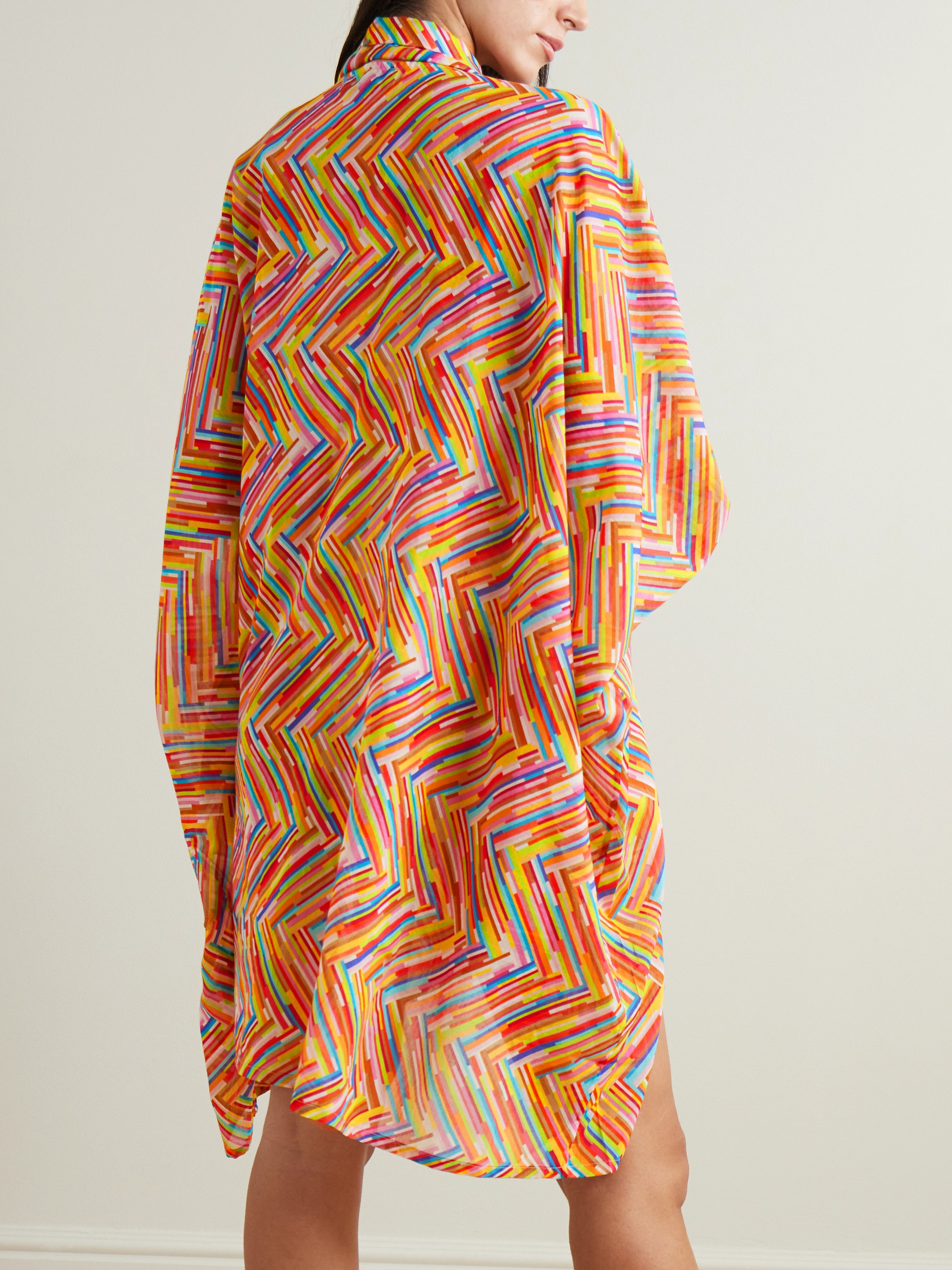 Missoni - Mare pussy-bow printed cotton and silk-blend voile