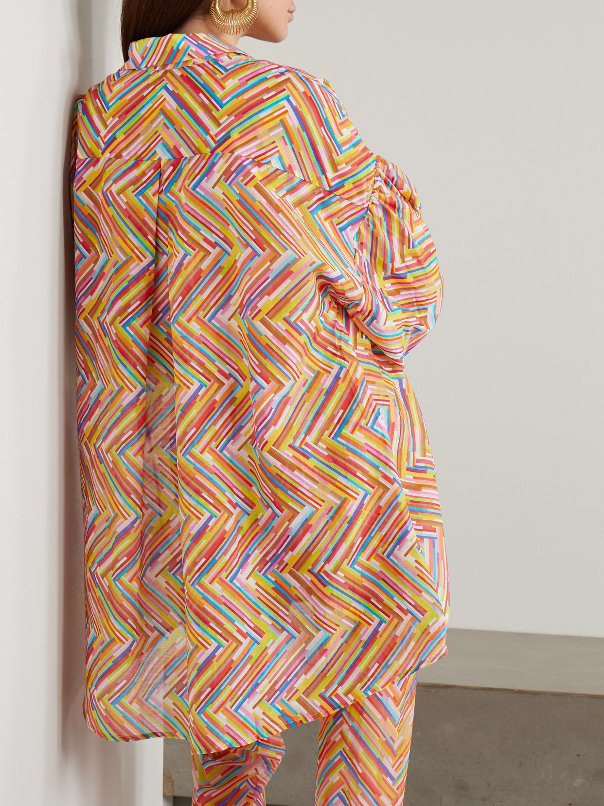 Mare Printed Cotton And Silk-Blend Voile Shirt