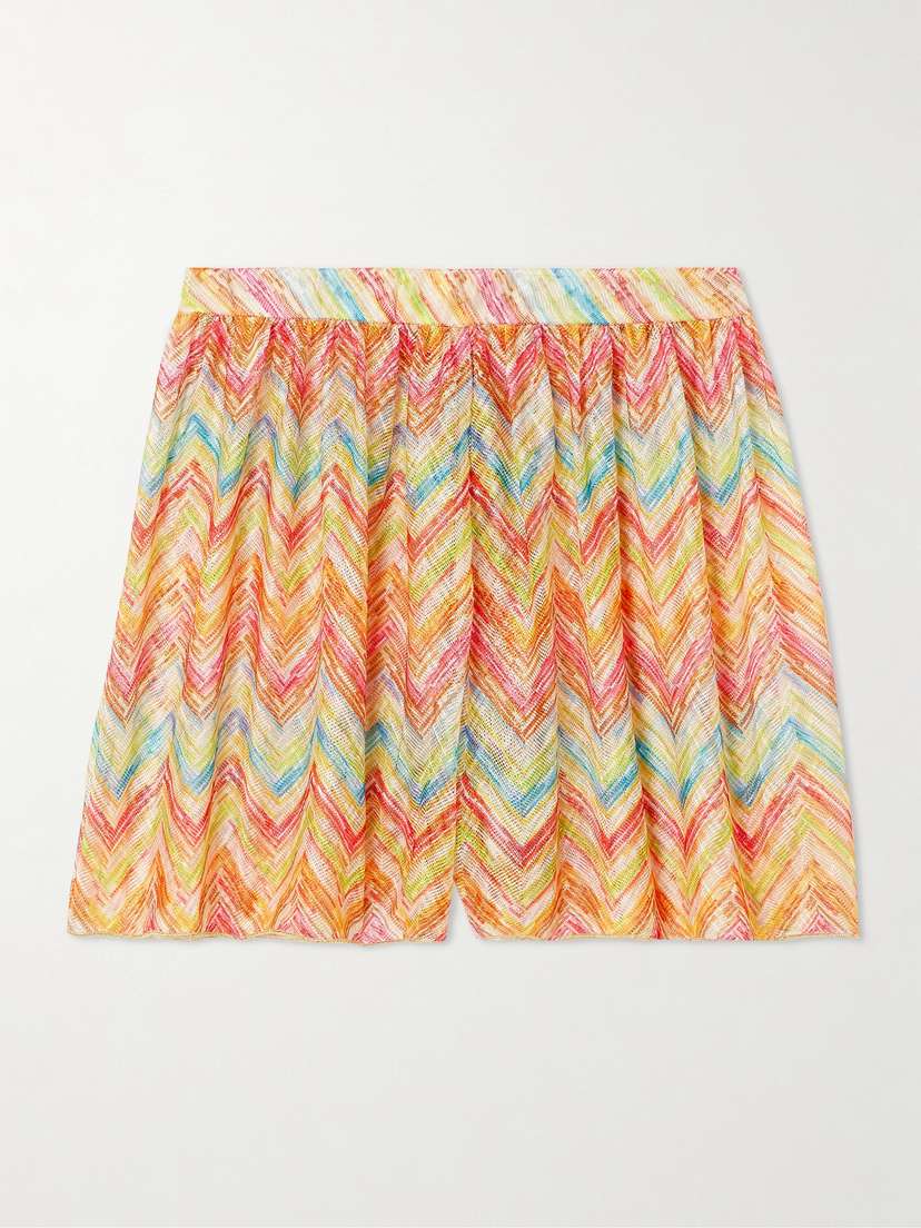 Missoni Mare Striped Crochet-knit Shorts
