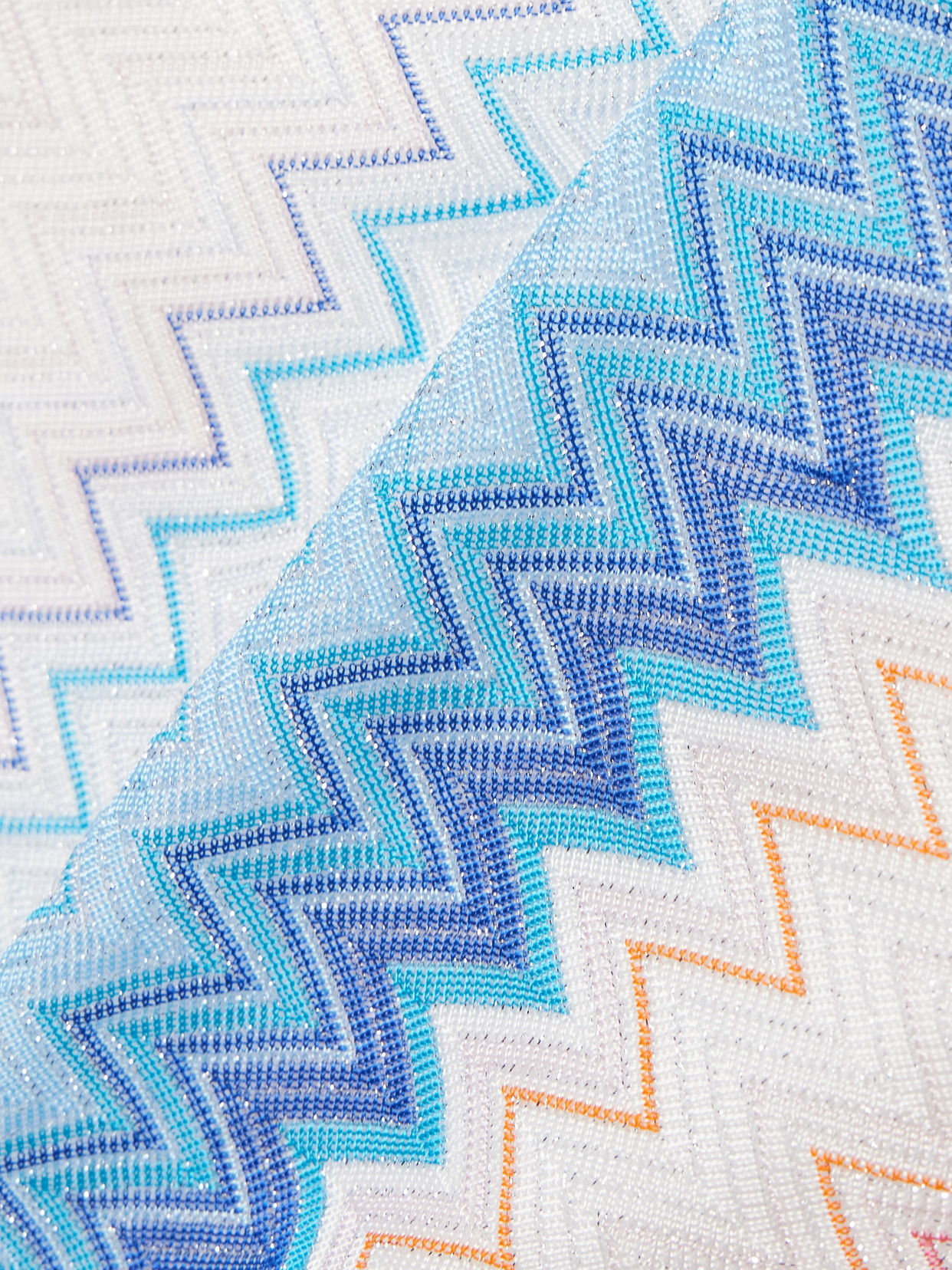MISSONI MARE STRIPED METALLIC CROCHET-KNIT SWIMSUIT
