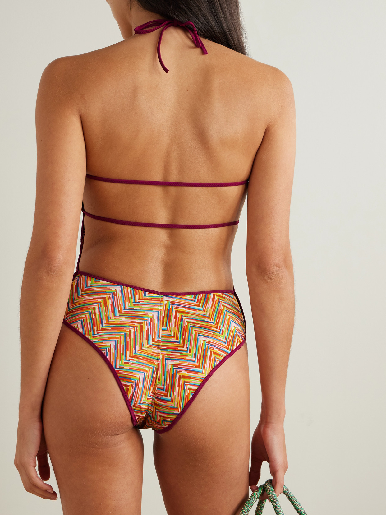 MISSONI MARE REVERSIBLE PRINTED HALTERNECK SWIMSUIT