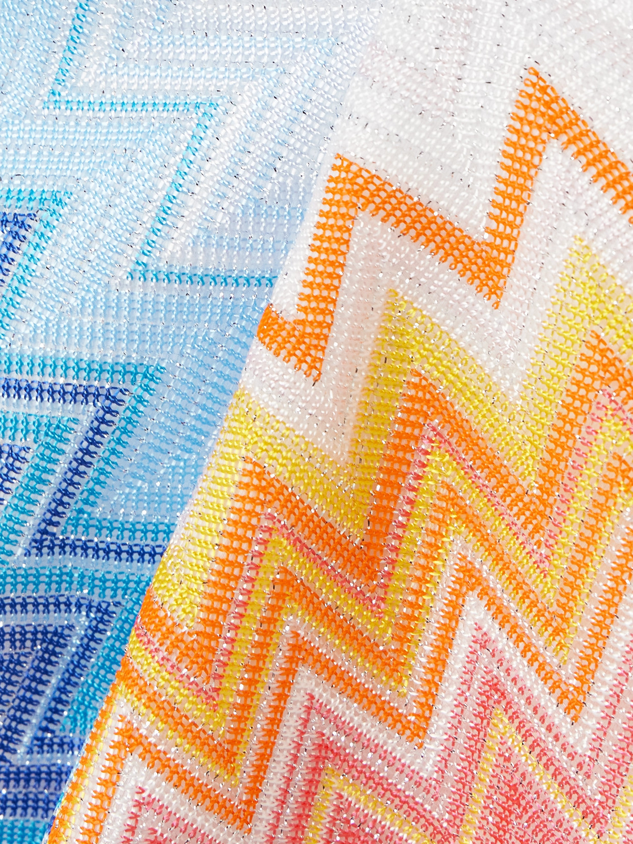 MISSONI MARE GATHERED METALLIC STRIPED CROCHET-KNIT BIKINI