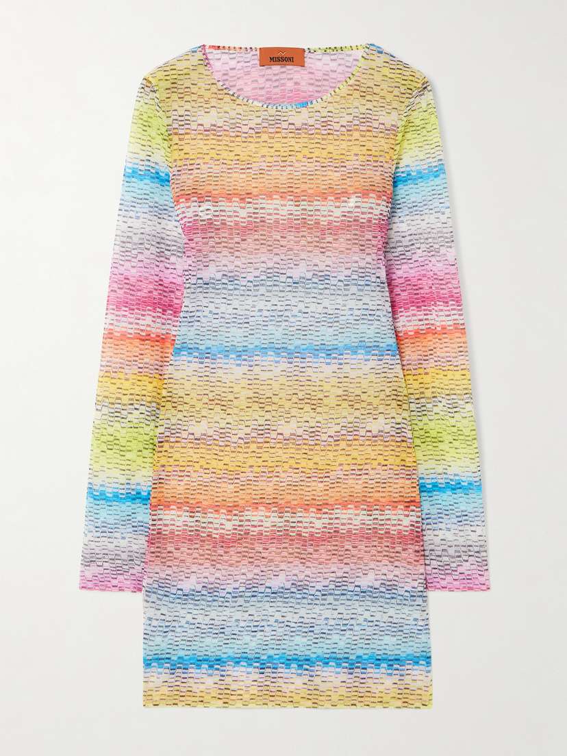 Missoni Mare Printed Stretch-tulle Mini Dress
