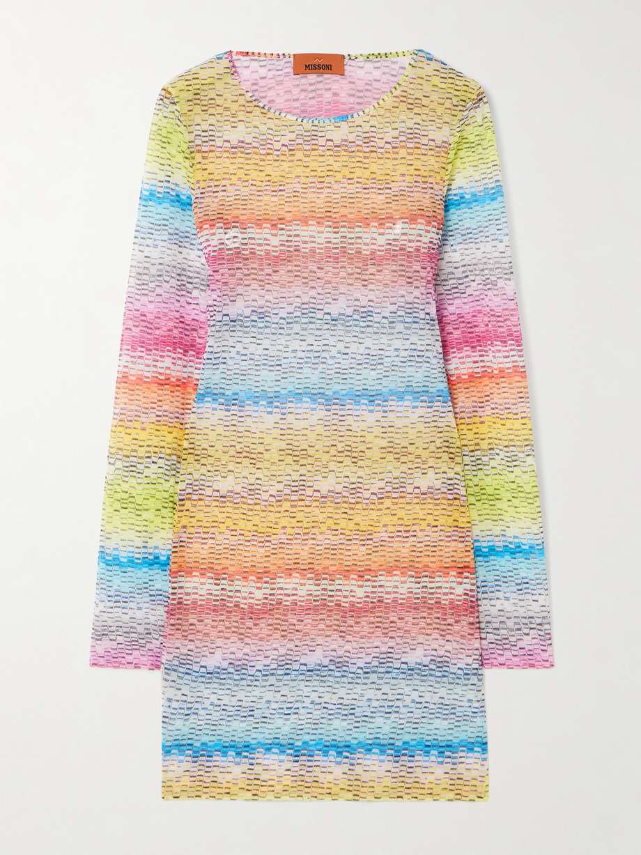 mare printed stretch-tulle mini dress