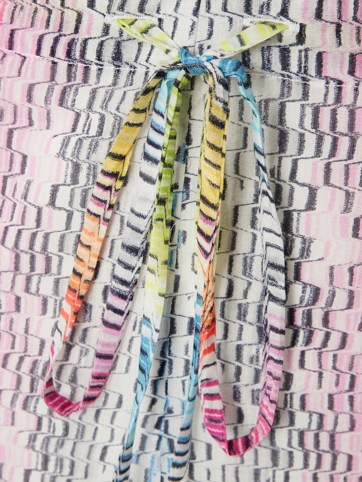 Missoni Mare Striped Cotton And Wide-blend Straight-leg Pants In Multi