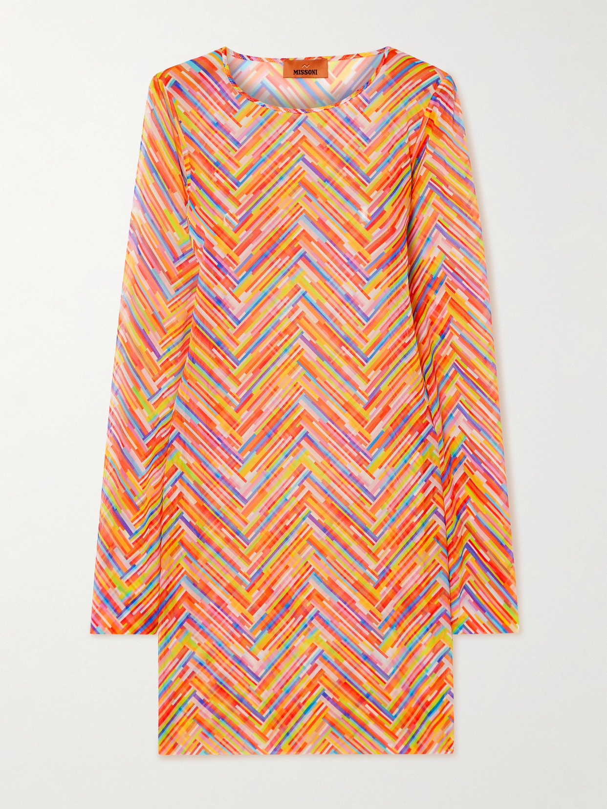 Missoni - Mare Printed Stretch-tulle Mini Dress - Multi