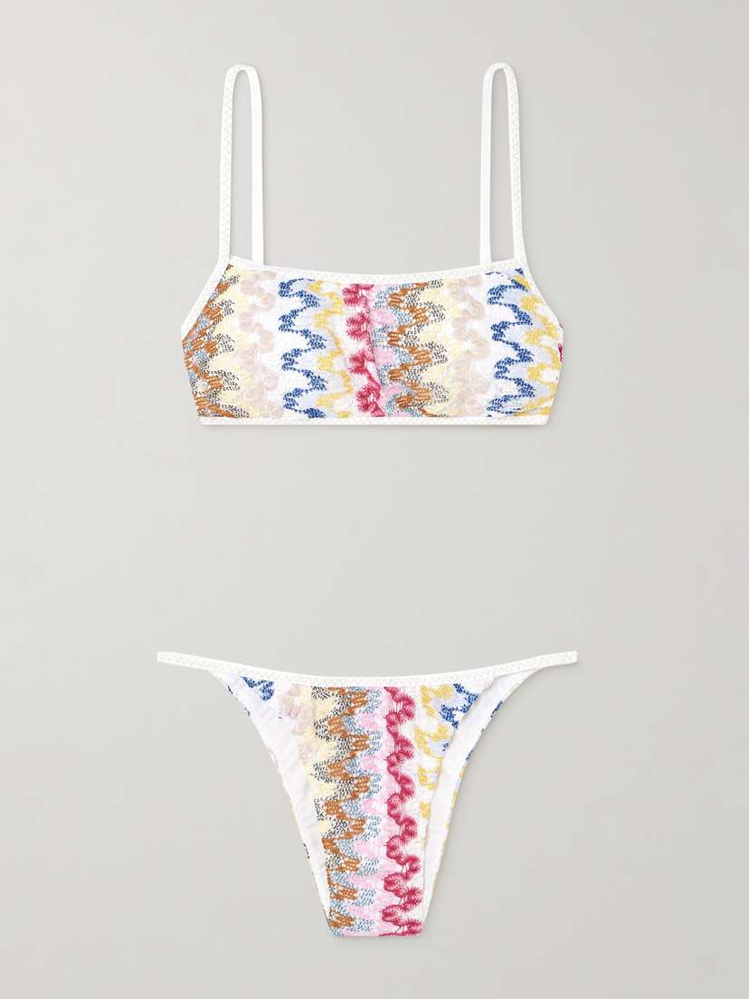 Missoni Mare Metallic Crochet-knit Bikini