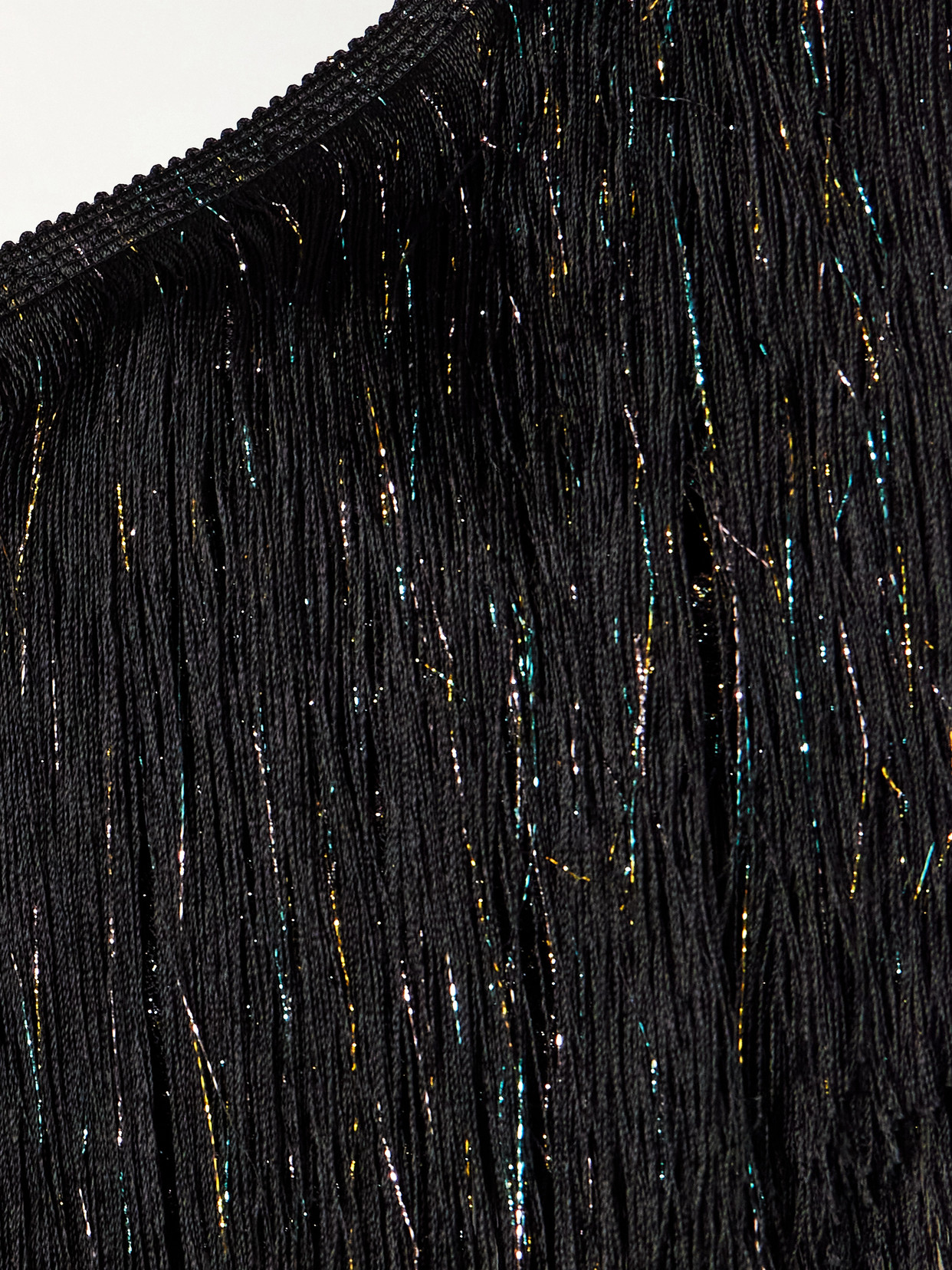 MISSONI MARE FRINGED STRIPED METALLIC CROCHET-KNIT BIKINI