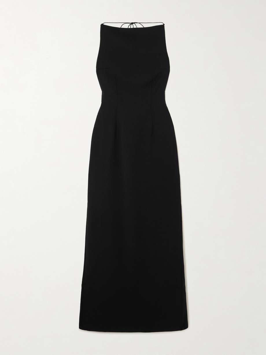 hebe open-back crepe gown
