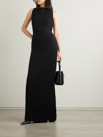 16Arlington Hebe open-back crepe gown