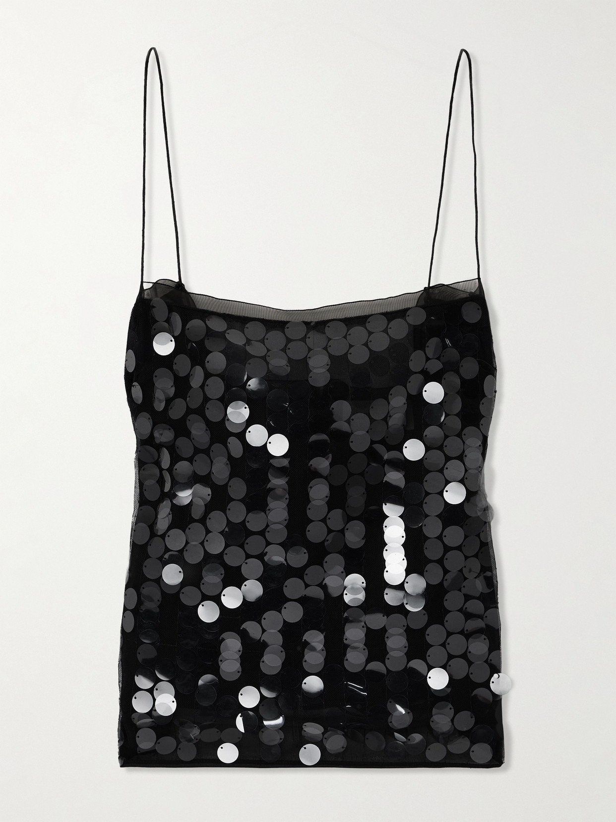 16arlington Suero Sequined Chiffon Top In Black