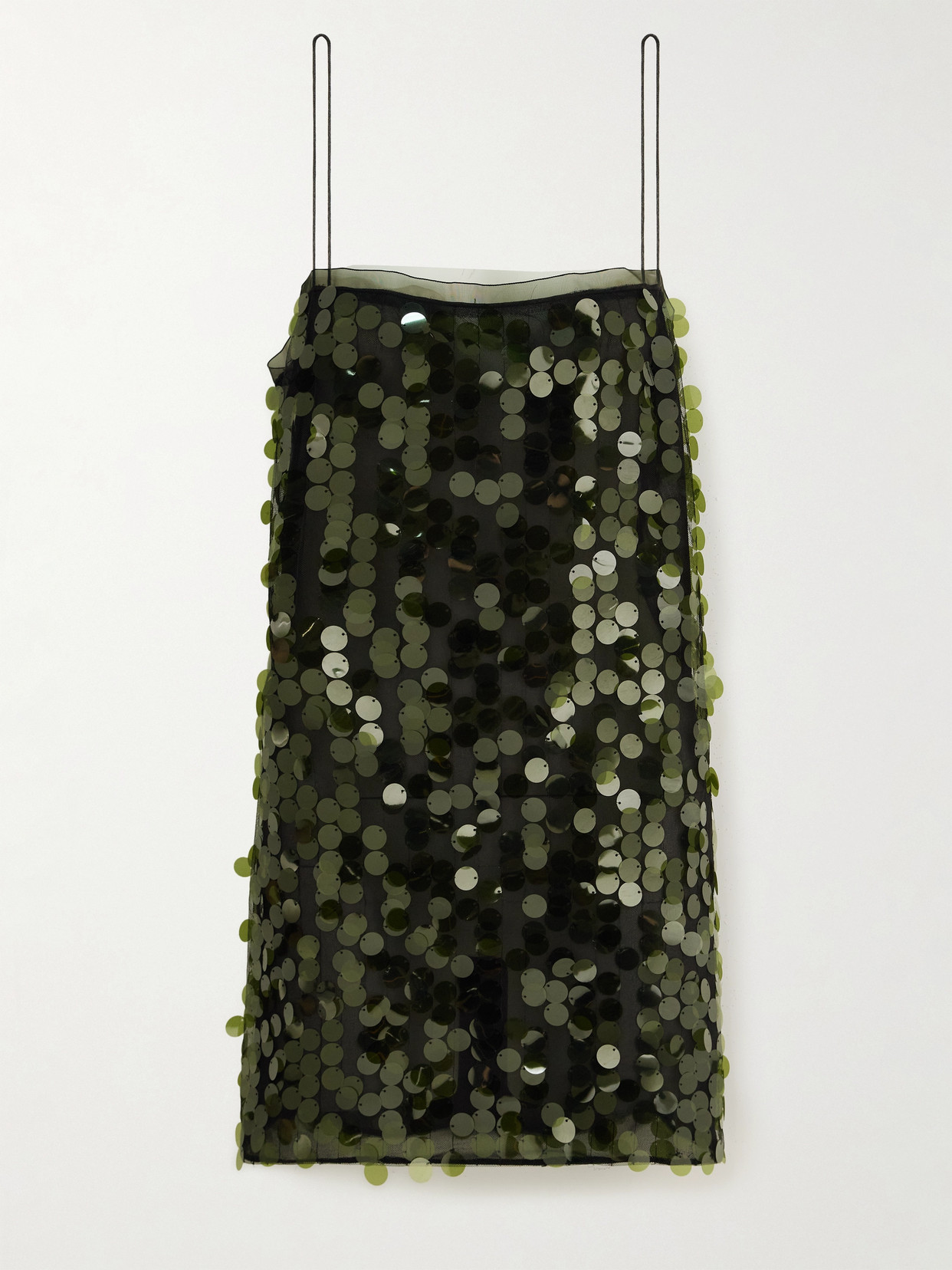 16arlington Fia Paillette-embellished Tulle Mini Dress In Green
