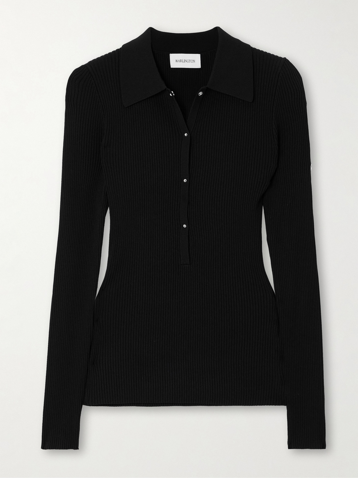 16arlington Cisca Ribbed-knit Sweater In Black