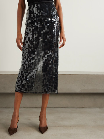 16Arlington Dia embellished tulle midi skirt