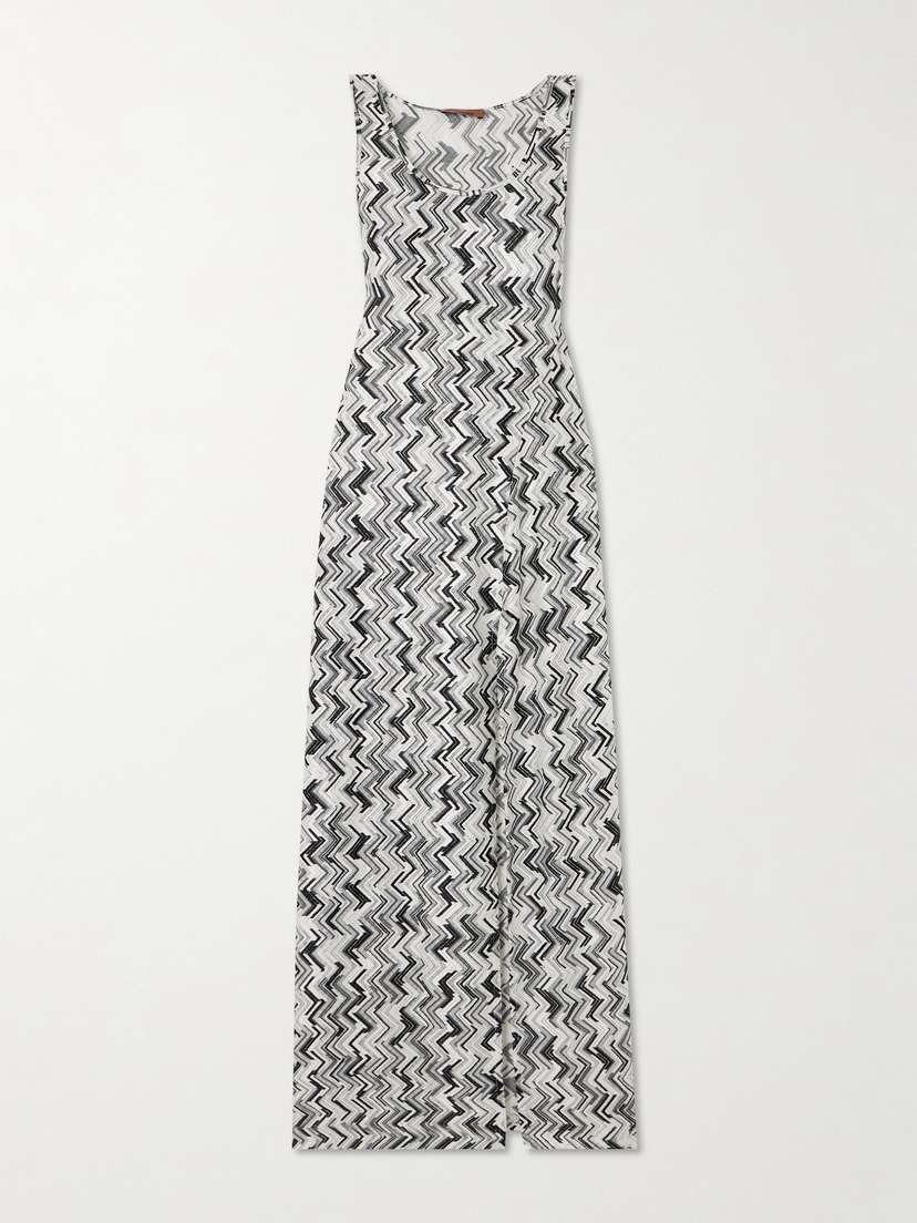 Missoni Striped Embroidered Crochet-knit Coverup