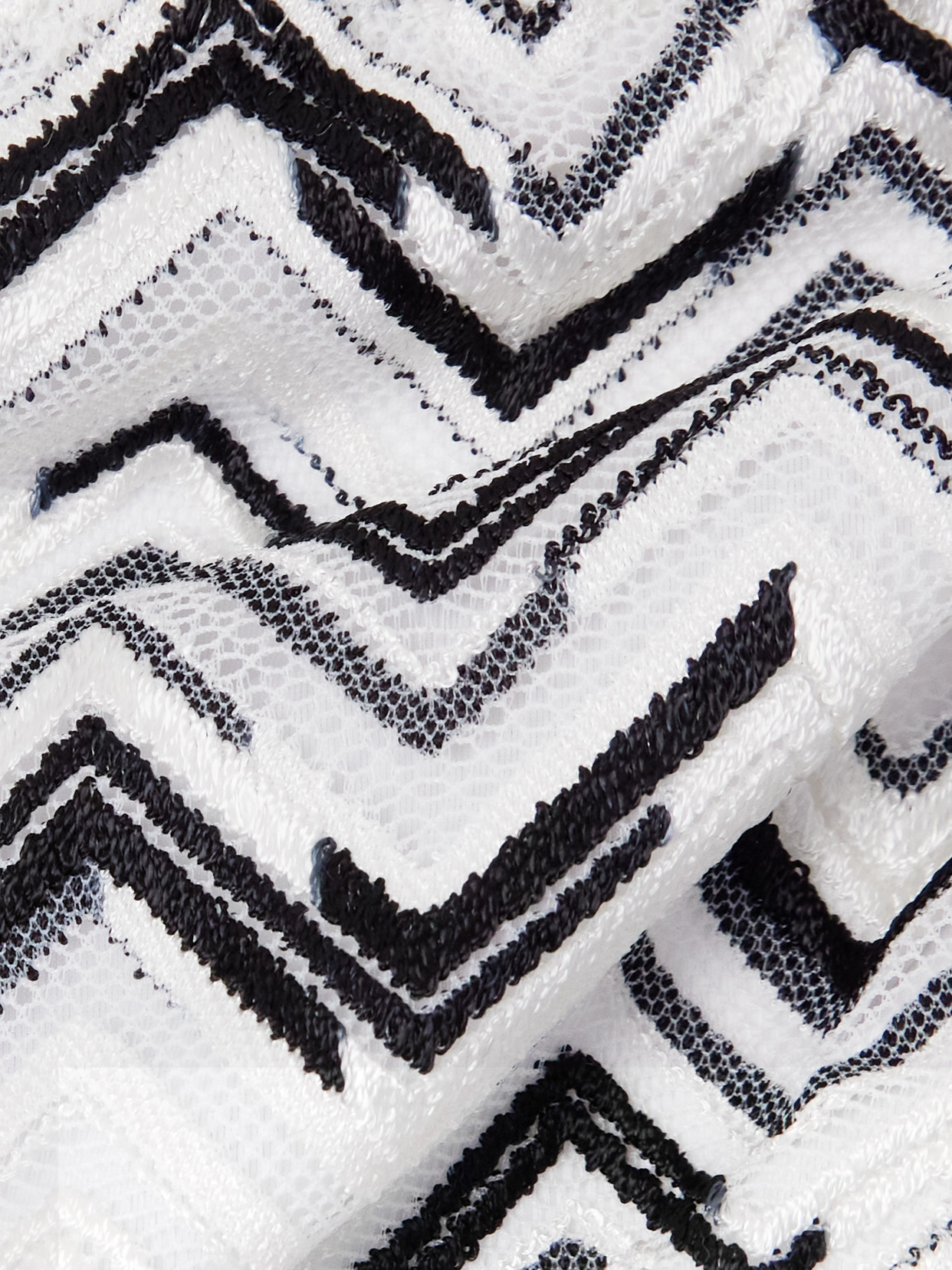 Missoni Mare Striped Crochet-knit Triangle Bikini In White