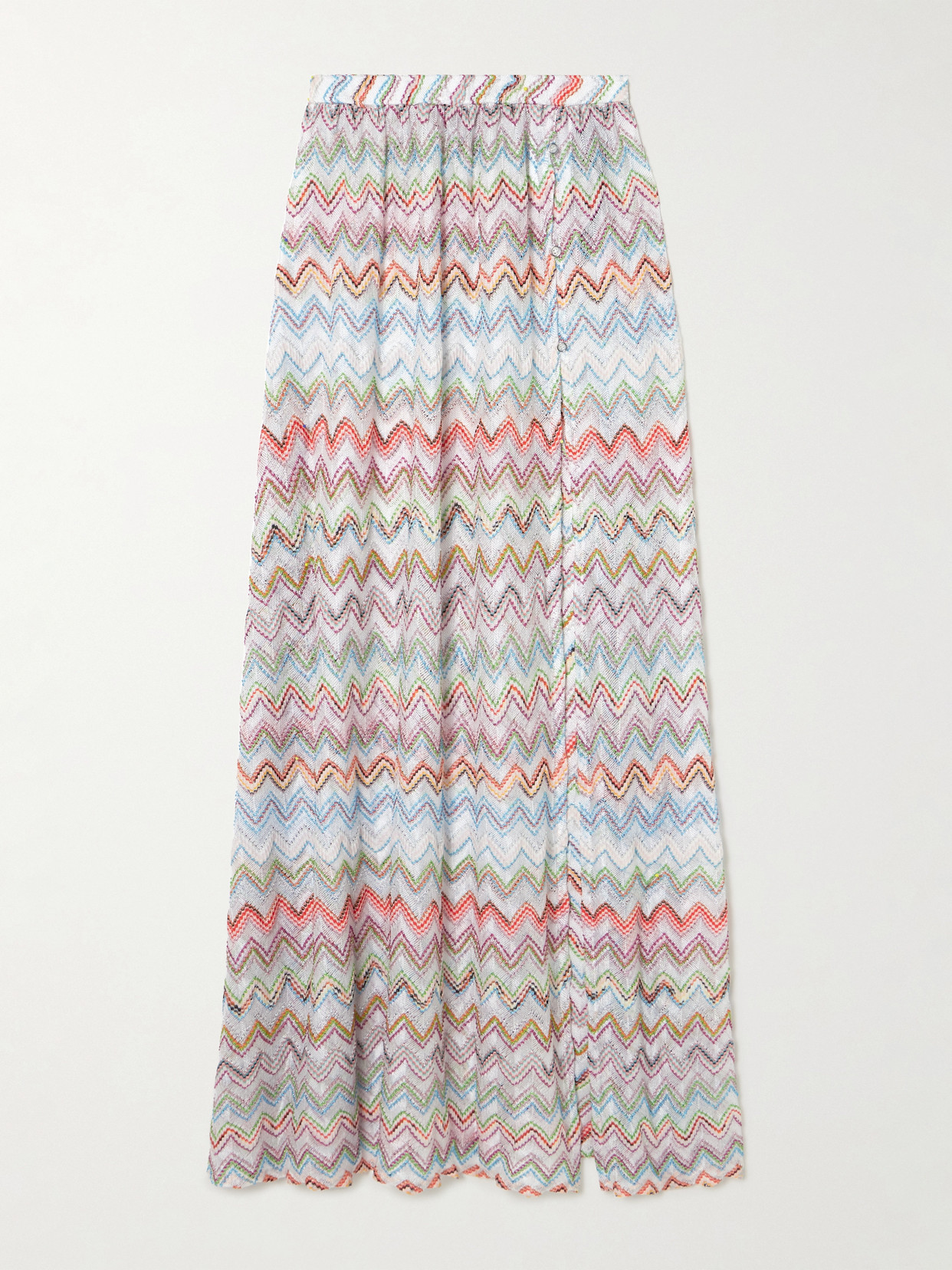 Missoni - Striped Metallic Crochet-knit Maxi Skirt - Multi