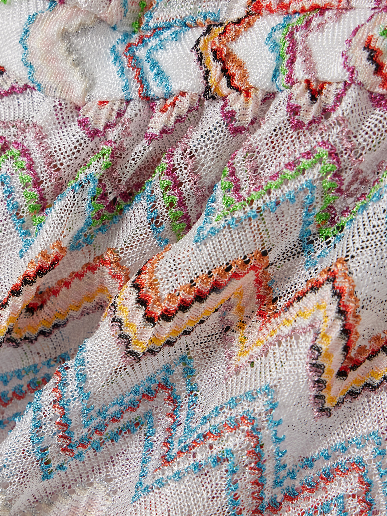 Missoni Metallic Crochet-knit Halterneck Playsuit In Multi